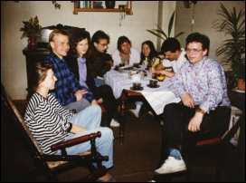 Założyciele PTOP „Salamandra” na jednym ze spotkań w 1993 r, podczas których ustalano kształt i charakter działalności Towarzystwa